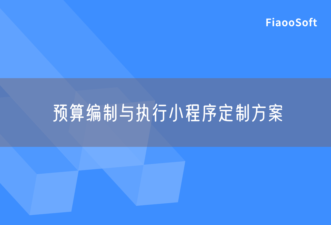 預(yù)算編制與執(zhí)行小程序定制方案 預(yù)算編制與執(zhí)行小程序定制方案